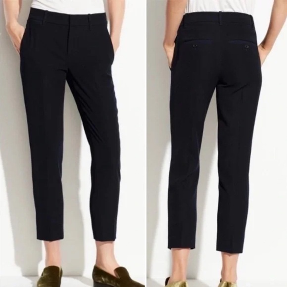 Vince Classic black cropped wool pants size 4